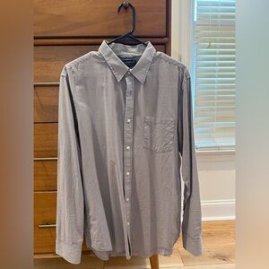 Banana Republic Men's Gray Checkered Shirt